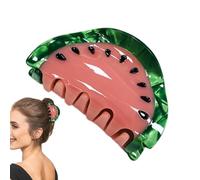Fruit Hair Claw - Watermelon Shape Clip, Cute Grip Accessory, Strong Jaw Holder, Durable Nonslip Design, Trendy Styling Tool | Ideal For Women Girls Pool Beach Shower Wedding Dating Travel Party Use