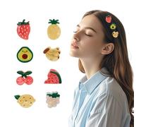 Fruit Hair Clips - 8PCS Mini Fruit Hair Claw Clips, Strawberry Accessories, Cute Cherry Lemon Strawberry Grapes Avocado Watermelon Bananas Pineapple Tiny Claw Clip,Jaw Clip Accessories Gifts for Women