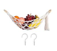 Fruit Hammock Under Cabinet Hanging Fruit Hammock Large Macrame Veggie Banana Hammock Space-Saving Fruit Basket for Kitchen Decor Style2..