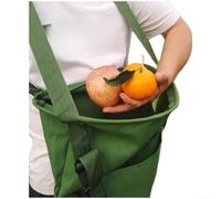 Fruit Harvesting Apron Canvas Large Capacity(L green)