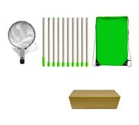 Fruit Harvesting Pole Adjustable Length 16m To 4m Stainless Steel Clipping Head Lightweight Telescopic 4-10 Sections For Peaches Pears Oranges(4m)
