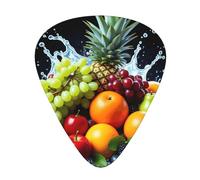 Fruit In Splash Guitar Picks Gift Set - 12 Smooth Durable Plectrums For Acoustic, Electric & Bass Guitar, Perfect Present For Guitar Lovers & Musicians
