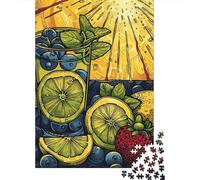 Fruit Infused Water Art Print-1 Jigsaw Puzzles Puzzle for Adults Kids. 1000 Piece Impossible Challenge Toy Educational Games Home Decoration for Educational Games Gifts 70x50cm/1000pcs