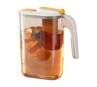 Fruit Infuser Water Pitcher - 2600ml Heat Resistant Jug, Large Beverage Container | Cold Brew Tea Maker Flavor Bottle, Iced Fruit Carafe, Refreshing Drink Dispenser for Hot Drinks, 8.27x4.13x8.66 in