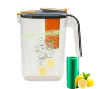Fruit Infuser Water Pitcher - Large 2.6l Beverage Jug, Iced Water Maker | Portable Hot Cold Drink Dispenser, Duraable Heatproof Container, Refreshing Kettle for Kitchen Use, 8.27x4.13x8.66 Inches