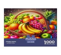 Fruit Jigsaw Puzzles Puzzle for Adults Recycled Paper for Aduls 1000 Piece Puzzle Fun Exotic Fruit Basketand Challenging Family Game Impossible Hard Difficult Challenging 52x38cm/1000pcs