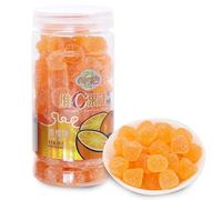 Fruit juice fudge,White peach grape strawberry fudge,Healthy and nutritious fruit candy,Gummy candy,instant dessert,delicious snack gifts,preserves,Sweets Gifts (Fragrant orange,1can)