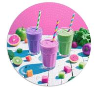 Fruit Juice Jigsaw Puzzles Puzzle for Adults Kids. 1000 Pieces Summer Drinks Whimsical Challenge Toy Educational Games Home Decoration for Educational Games Gifts 1000pcs (67.5x67.5cm)