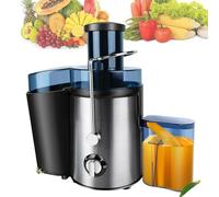 Fruit Juicer Machine, Apple Juice Extractor with Large Pulp Basin & 500ML Juice Pitcher, 2 High Speed Fresh Juicer Machine 400W Electric Juicer with Stainless Steel Sieve for Fruit, Vegetable