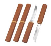 Fruit Knife, Sharp and Durable Fruit Knife Set, Dual Blade Design, 3 Sets of 6 Knives, Fruit Knives Small is Suitable for Most Vegetables, Fruits and Meat（Brown）