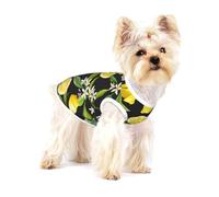 Fruit Lemon Pattern,Cotton Sleeveless Pet T-Shirt Soft Stretchy Puppy Breathable Vest,M
