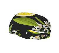 Fruit Lemon PatternHair Bands for Men Woman Headband Running Headband Sweat Wicking Gym