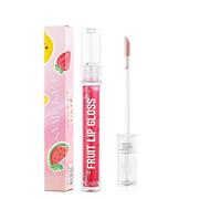 Fruit Lip Gloss Plumper Clear Lip Oil Balm Lip Care Hydrating Liquid Lipstick Set Waterproof Moisturizing Mirror Lipgloss Non-sticky Fresh Texture Glitter Shine Primer Lip Tint (Cherry)