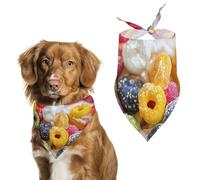 Fruit Loop Waffles Cute Dog Bandanna Scarf Printed Adjustable Triangle Pet Kerchief for Dogs And Cats