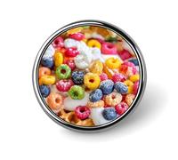 Fruit Loop Waffles Round Brooch Pin Lapel Pins Tie Suit Dress Accessories Wedding Birthday for Men Women