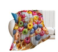 Fruit Loop Waffles1 Cute Throw Blanket Super Soft Blankets for Fall And Winter Couch Sofa Bedroom 30"*40"（76 * 100cm）