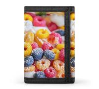 Fruit Loop Waffles1 Printed Trifold Wallets Front Pocket Wallet With ID Window Gifts for Men And Women