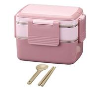 Fruit Lunch Container, Stainless Steel Lunch Box | Double Wedged Food Box with Handle,With Adherence to Stackable Dinner Organizer for Leaks for Food