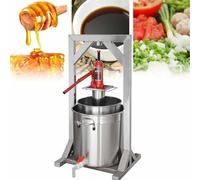 Fruit Manual Press Machine, Stainless Steel Hydraulic Jack Juicer Orange Vegetables Cheese Tincture Herbal Juice Making, for Wineries (22L)