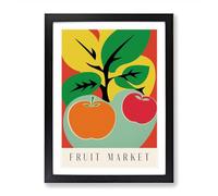 Fruit Market Exhibition Apple Vol.3 Framed Print | A2 Black Framed Wall Art | Ready to Hang | Modern Food Picture | Living Room Bedroom Lounge Office