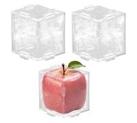 Fruit Mold Set - 3 Piece Plant Shaping Tool, Triangle Cube Design Garden Form | Reusable PP Growing Solution for Tomatoes Strawberries Creative Fruit Shaping 3.9 * 3.9 * 3.9in