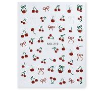 Fruit Nail Decorations 1Sheet Cute 3D Decals Nail Stickers for Women and Girls Easy to Apply and Remove Adhesive Fruit Designs
