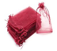 Fruit net bag, 100pcs Strawberry Grapes Fruit Grow Bags Netting Mesh Vegetable Plant Protection, For Garden Tools Supplies(Claret,10x15cm (100 Pcs))