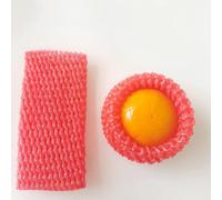 Fruit net bags, Fruit Protective Net Cover, for Home Garden Elastic Anti Collision Foam Network Pipe Transport Protect Packing Mesh Bag 140pcs(Red,12x7cm)
