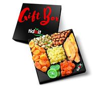 Fruit & Nut Gift Basket Platter, 1 Count - Food Gift Baskets for Adults (Women or Men), Birthday, Multicolor, Labor Day, Christmas & Holiday Gift Baskets, 7 Piece Assortment