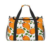 Fruit of Mango and Leaves Pattern, Sports Duffels, Handheld Crossbody Sports Luggage Bag, Large Capacity Travel Bag for Women and Men
