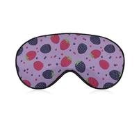 Fruit of Raspberries Pattern Eye Sleep Mask,Super Soft Eye Masks with Adjustable Strap,Ultimate Sleeping Aid,Blindfold,Relax & Relieve Your Fatigue,Puffy Eyes