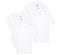 Fruit of the Loom 10x Original T-shirts White 2XL Cotton Basic Casual Shirts