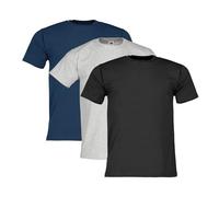 Fruit of the Loom 3-Pack Heavy Cotton Men's T-Shirt + Web-Textilien24 Fabric Bag - S M L XL XXL 3XL - Various Colour Sets, M