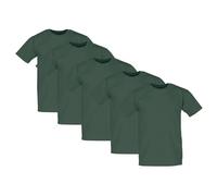 Fruit of the Loom 5-Pack Valueweight Men's T-Shirt + Web Textiles Bag, bottle green, XL