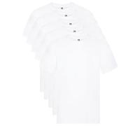 Fruit of the Loom 5x Original T-shirts White 3XL Cotton Basic Casual Shirts