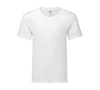 Fruit of the Loom 61442 Mens Iconic 150 V-Neck T-Shirt - White - 3XL