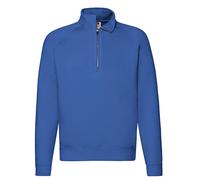 Fruit of the Loom 62032 Premium Zip Neck Sweatshirt - Royal Blue - M