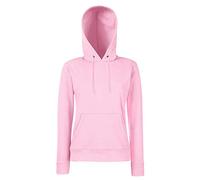 Fruit of the Loom 62038 Women’s Ladies’ Lady Fit Hooded Sweatshirt, Womens, Hoodie, Fruit of the Loom - Lady-Fit Hooded Sweat, pink
