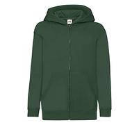 Fruit of the Loom 62045 Kids Classic Hooded Sweat Jacket - Bottle Green - 5-6 Years