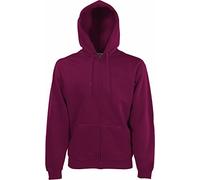 Fruit of the Loom 62062 Men's Hooded Sweat Jacket Full Zip - Red - XL