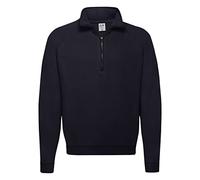Fruit of the Loom 62114 Classic 80/20 Zip Neck Sweatshirt - Deep Navy - 2XL