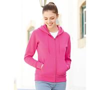 Fruit Of The Loom 62118 Lady-Fit Hoodie Jacket Black - Size: XS Colour XS
