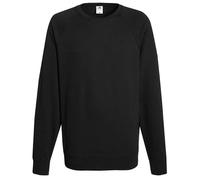 Fruit of the Loom 62138 Lightweight Raglan Sweatshirt - Black - 2XL