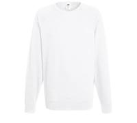 Fruit of the Loom 62138 Lightweight Raglan Sweatshirt - White - M