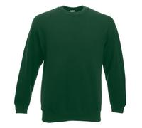 Fruit Of The Loom 62202 Set-In Sweatshirt Bottle Green - Size: L Colou L