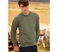 Fruit Of The Loom 62216 Raglan Sleeve Sweatshirt Purple - Size: M Colo M