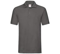 Fruit of the Loom 63-218-0 Men's Premium Polo Shirt - Grey - Small