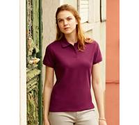 Fruit Of The Loom 63030 Lady-Fit Premium Polo Burgundy - Size: XL Colo XL