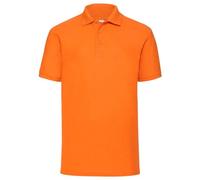 Fruit Of The Loom 65/35 Polo Shirt Orange Easy Care 3-Button Classic Fit