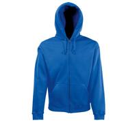 Fruit Of The Loom Adult Super Cotton Hooded Full Zip Sweatshirt, XL, Royal